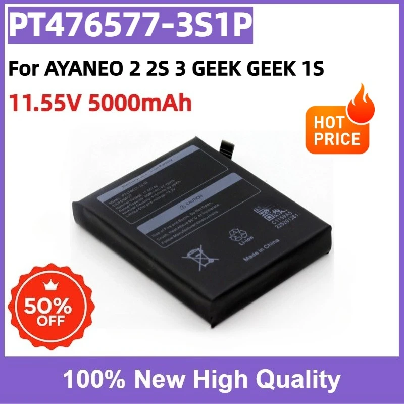 11.55V 5000mAh PT476577-3S1P Replacement Battery for AYANEO 2 2S 3 GEEK GEEK 1S Expand Handheld Game Console Battery