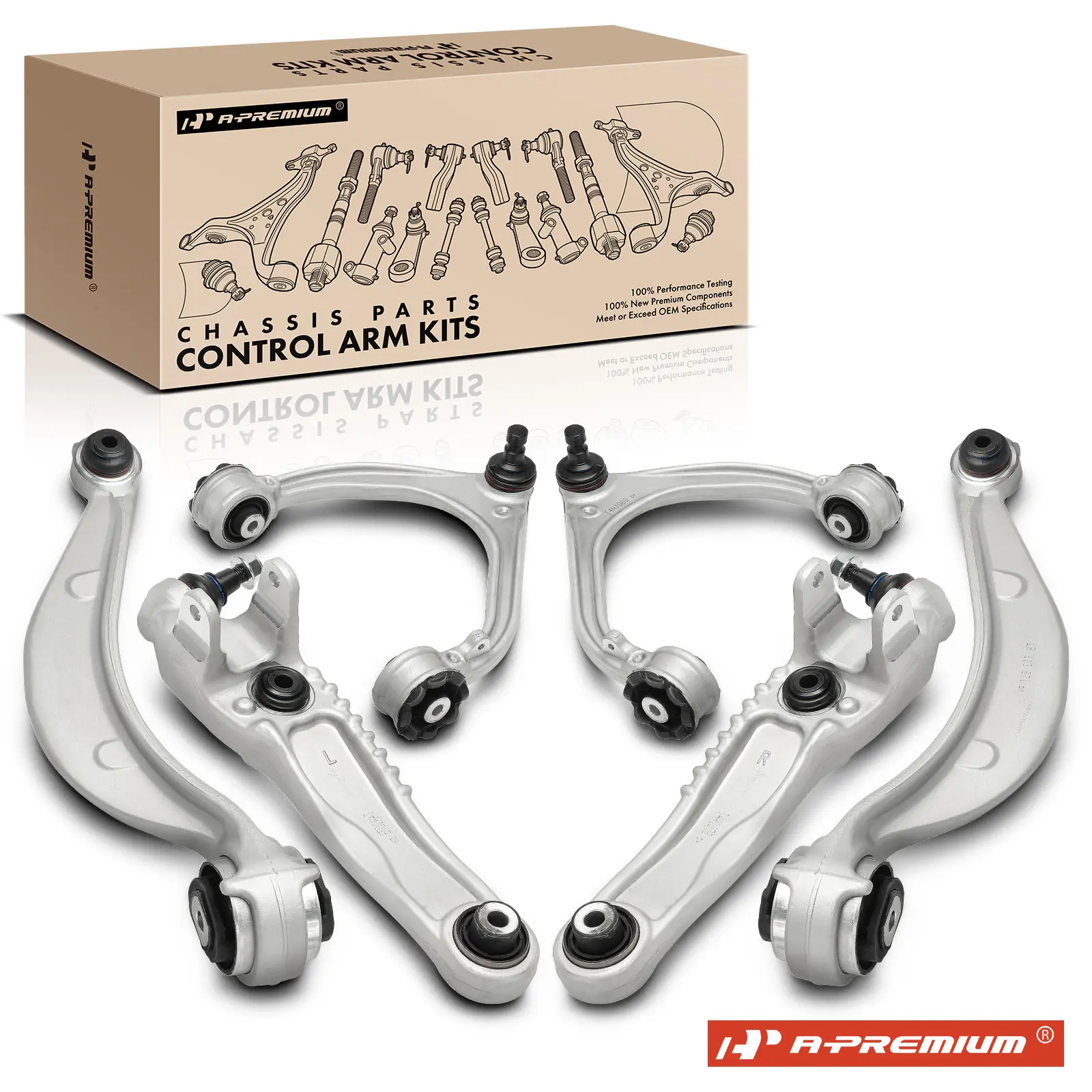 A-Premium 6x Front Control Arm & Ball Joint Assy for Jaguar F-Pace 2017-2020 Land Rover Range Rover Velar 2018-2020