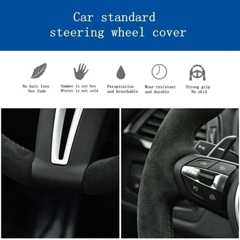 Customize DIY Comfortable Suede Leather Car Steering Wheel Cover For Honda Civic 11 XI 2021-2022 Car Interior Car Accessories image 6