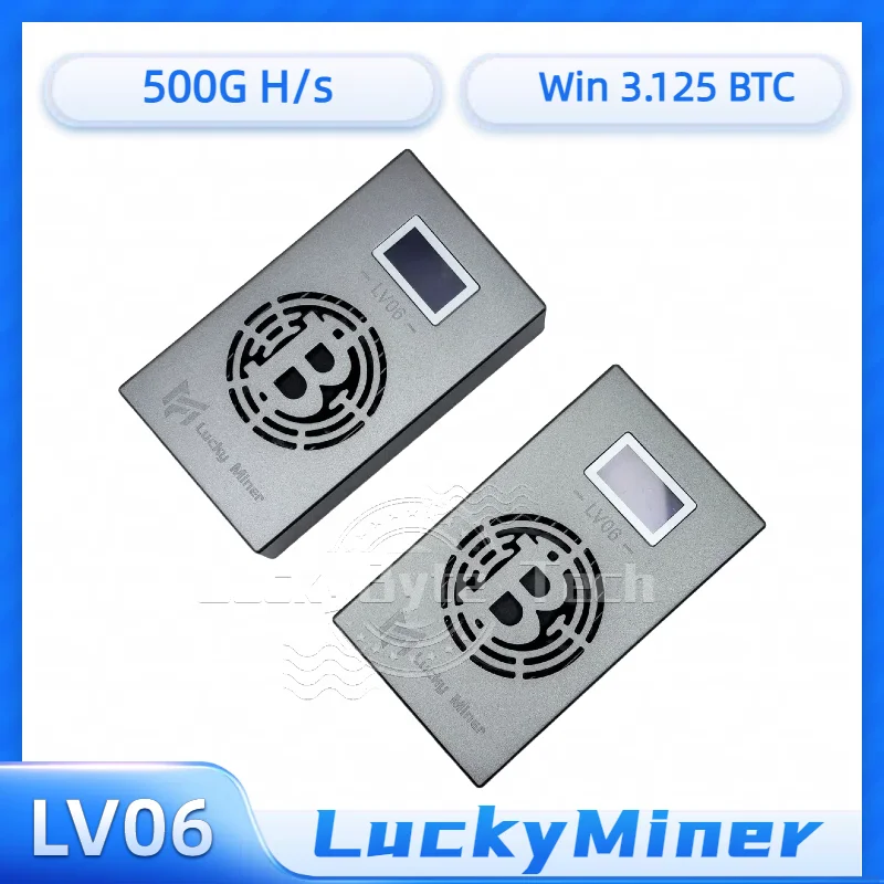 Lucky Miner LV06  Solo BTC Lottery Miner V6 Miner SHA-256 500GH/S BM1366 BTC BCH DGB BSV Crypto Miner Btc Miner Machine