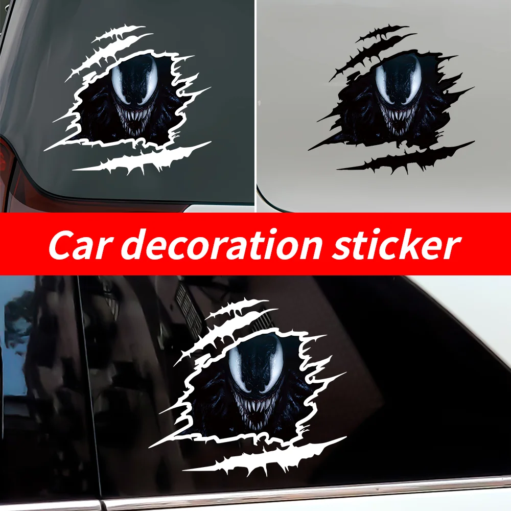 Anime Venom Car Sticker Decal Sunscreen Waterproof Cover Scratches Graphic Stickers for Auto SUV Motorcycle Stickers Accessories