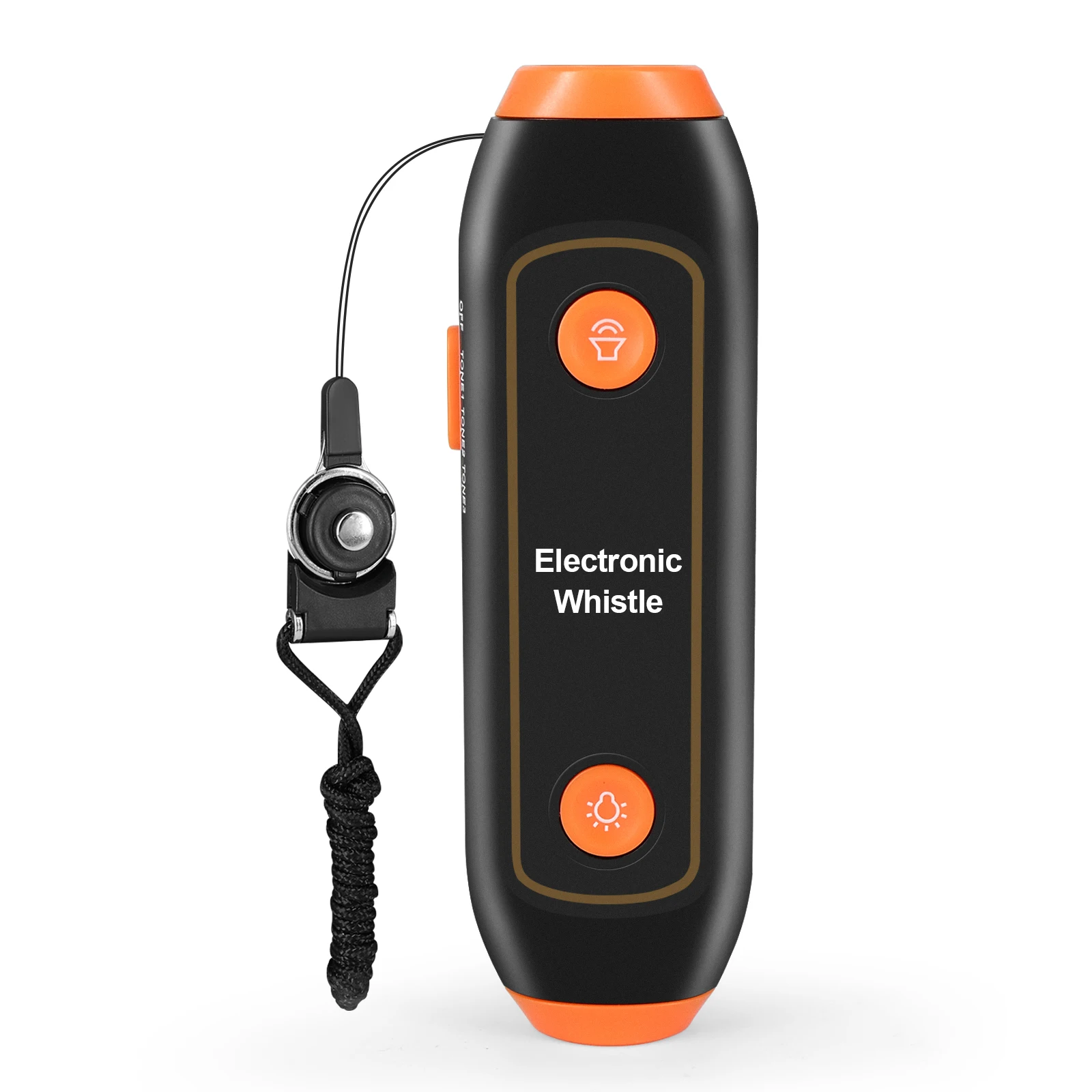 Sports Whistle with Lanyard Electric Whistle High Volume SOS Light Flashlight Outdoor Camping Hiking Tool for Coaches Referees