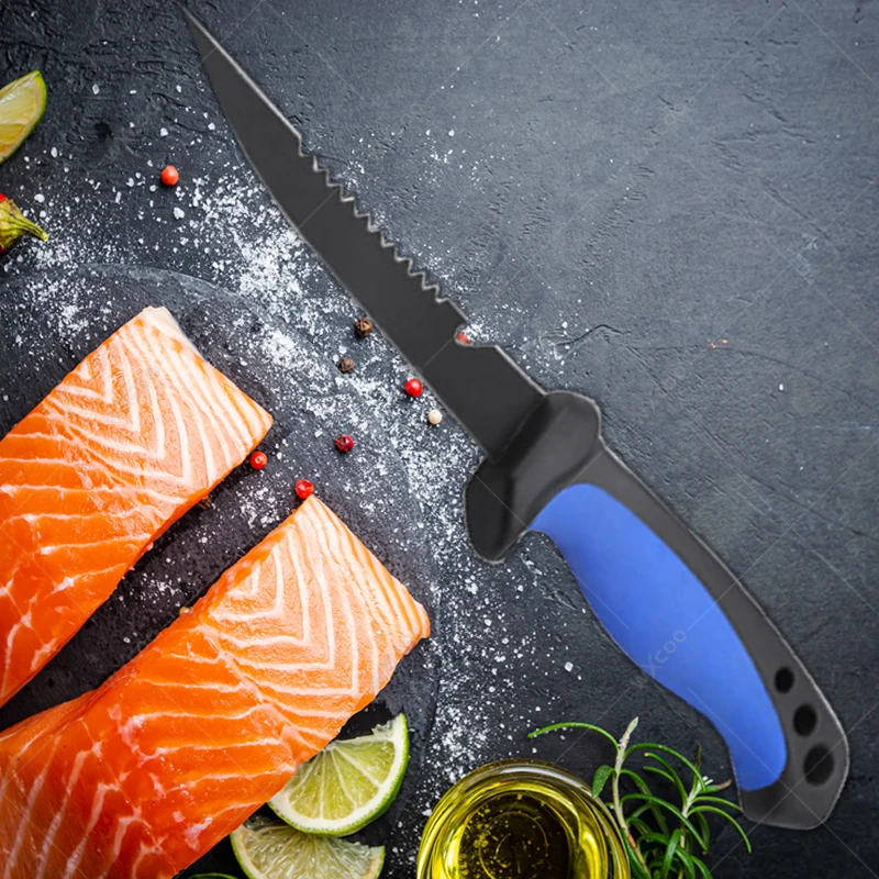 متعددة الوظائف سكين السمك الفولاذ المقاوم للصدأ عودة الأسنان الأسماك فيليه سكين الفولاذ المقاوم للصدأ سكين المطبخ المنزلية اللحوم الساطور