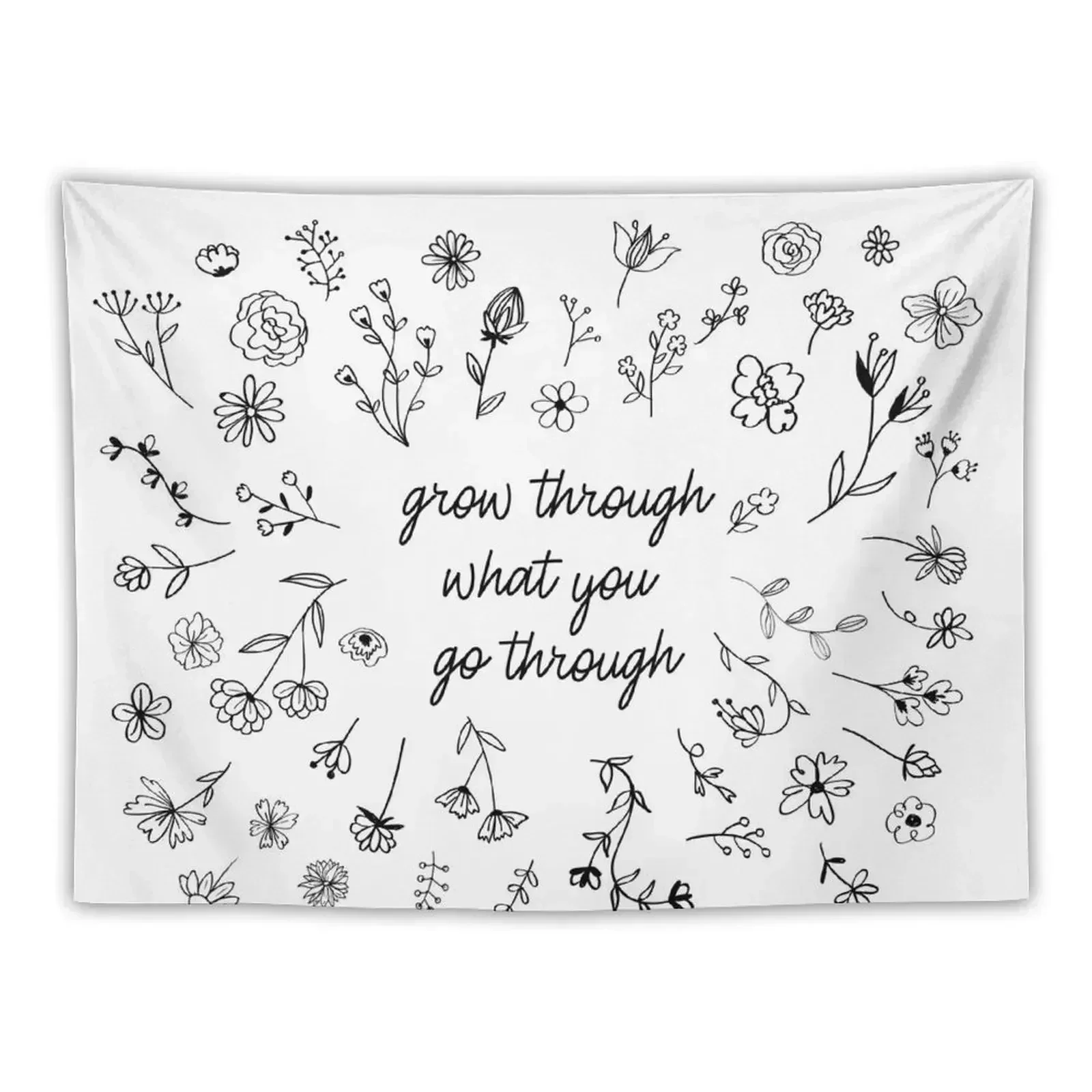 Go Through What You Grow Through Tapestry Home Decor Aesthetic Room Aesthetic Tapestry