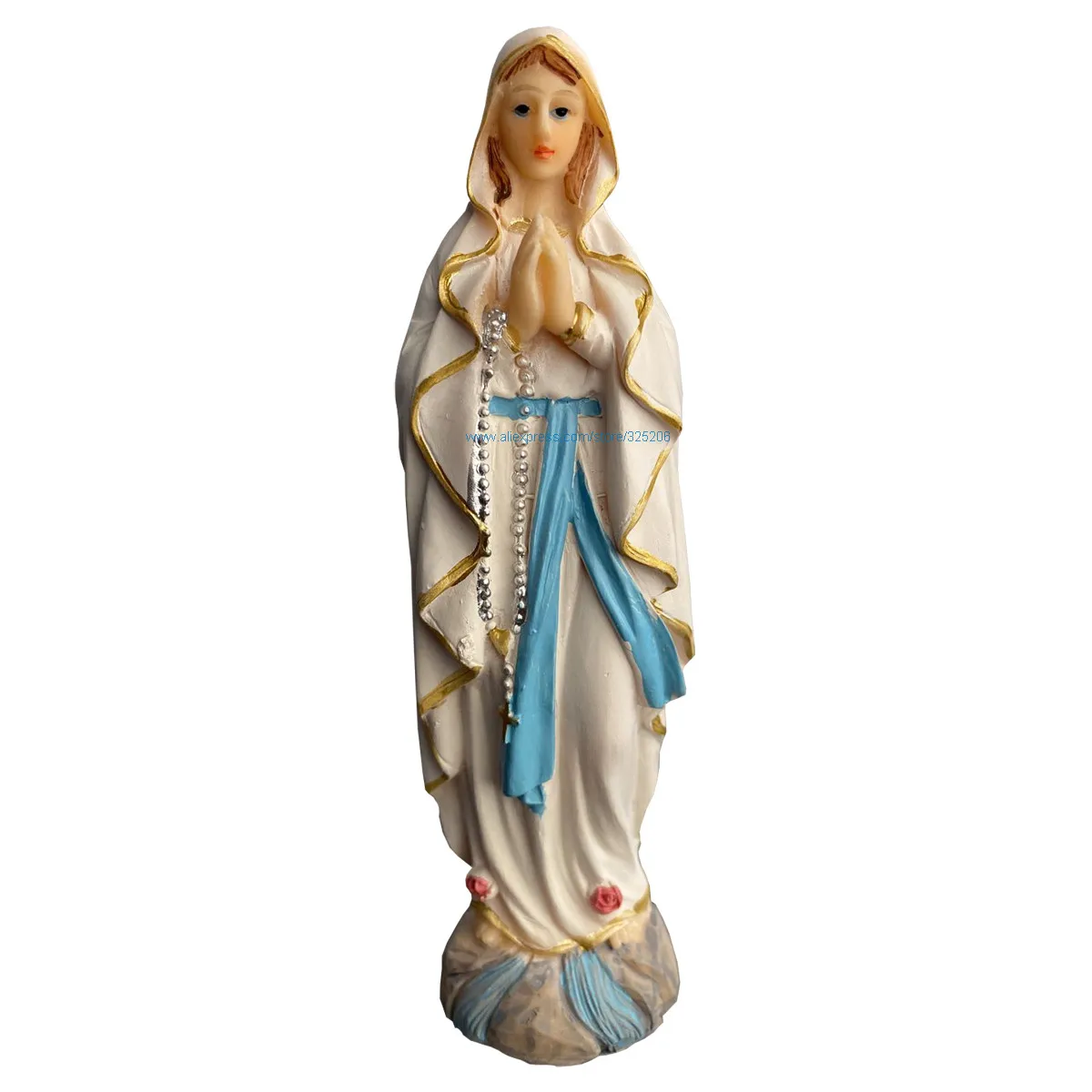 Harz Madonna Halter gesegnet Jungfrau Mary Statue Figur unsere Dame von Lourds Heilige Jungfrau Mary Statue Figur