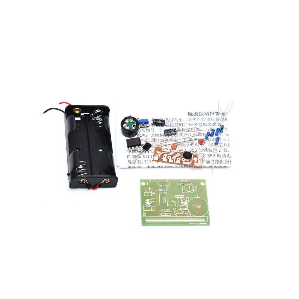 LIZAO Touch Vibration Alarm Electronic DIY Making Kit Maker Training Learning Set for Student Laboratory Education