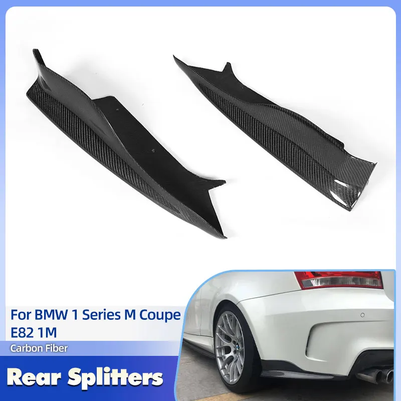 

Car Rear Bumper Splitters Spoiler Carbon Fiber for BMW 1 Series M Coupe E82 1M 2011 2012 Rear Apron Lip Canards Body Kits FRP