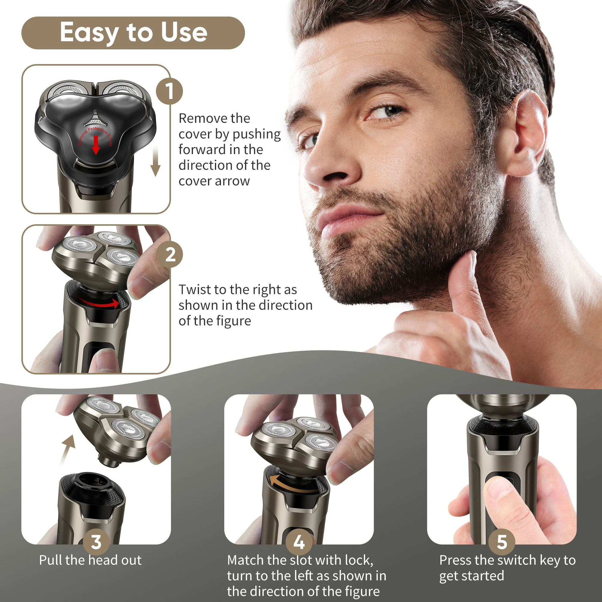 Sejoy Original Electric Hair Trimmer Clipper for Men 5 in 1 Professional Hair Hair Cutting Machine Digital Display Rechargalbe