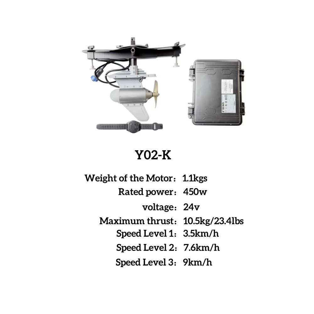 2025  New 450W Safe Kayak Electric Thruster  Electric  Motor Boat Engine Fishing Kayak Can Install Without Battery