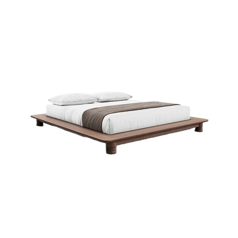 

New Japanese style, European imported oak double bed, all solid wood bed