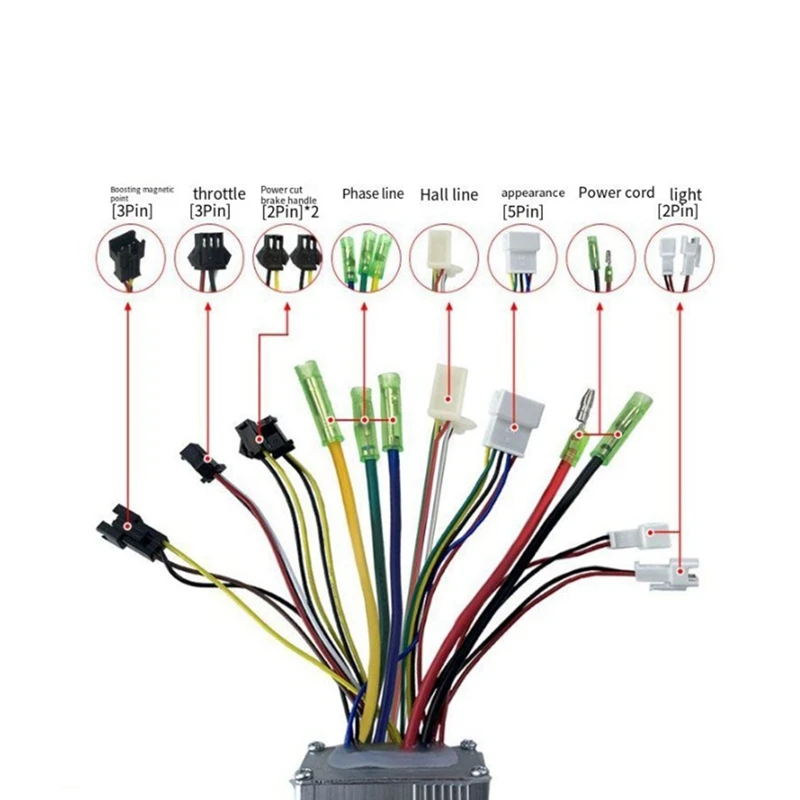 1Set Sine Wave Brushless Controller With S900 Display 36V 48V 250W 350W E-Bike 15A