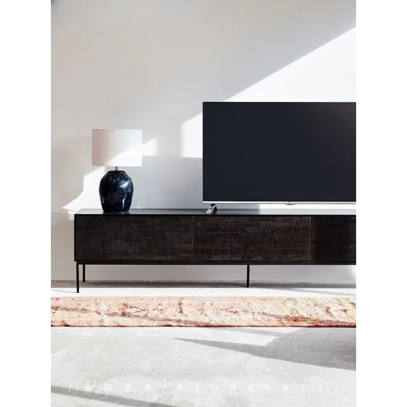South East Asia style solid wood, teak TV cabinet Italian black cabinet