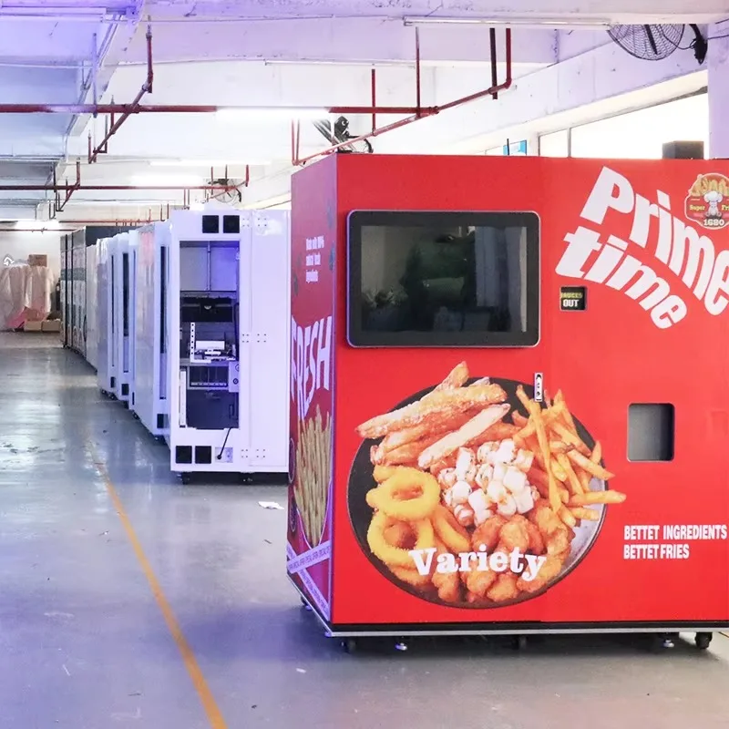 Customized French Fry Chicken Fries Vending Machine Automatic Deep-Frying Touchscreen 32