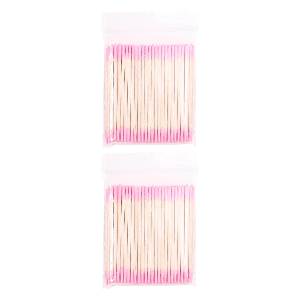 1/2/5/10PCS Nagels Wegwerp Hout Wattenstaafje Dubbele Hoofd Schoon Sticks Manicure Cuticle Pusher nagellak Remover Art Tool
