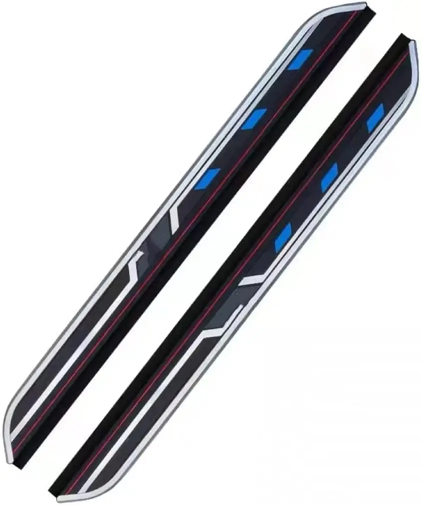 2 قطعة لوحة الجري مناسبة لجاكوار F-PACE 2016-2025 ملحقات دواسة شريط Nerf ذات الخطوة الجانبية (مع الأقواس)