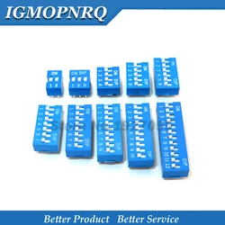 10pcs Slide Type Switch Module 1 2 3 4 5 6 7 8 10 12PIN 2.54mm Position Way DIP Pitch Toggle Switch Blue Snap Switch Dial Switch