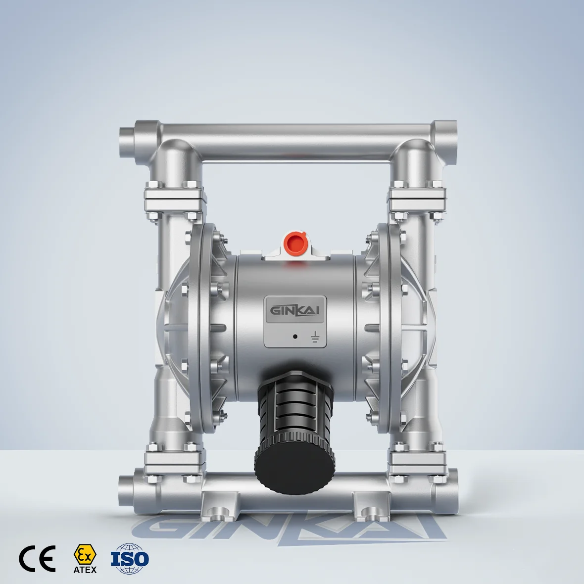 GK DN25 Side Port Threaded AODD Pump Stainless Steel Pump with FKM Diaphragm Ideal for Automotive Fluids Transfer