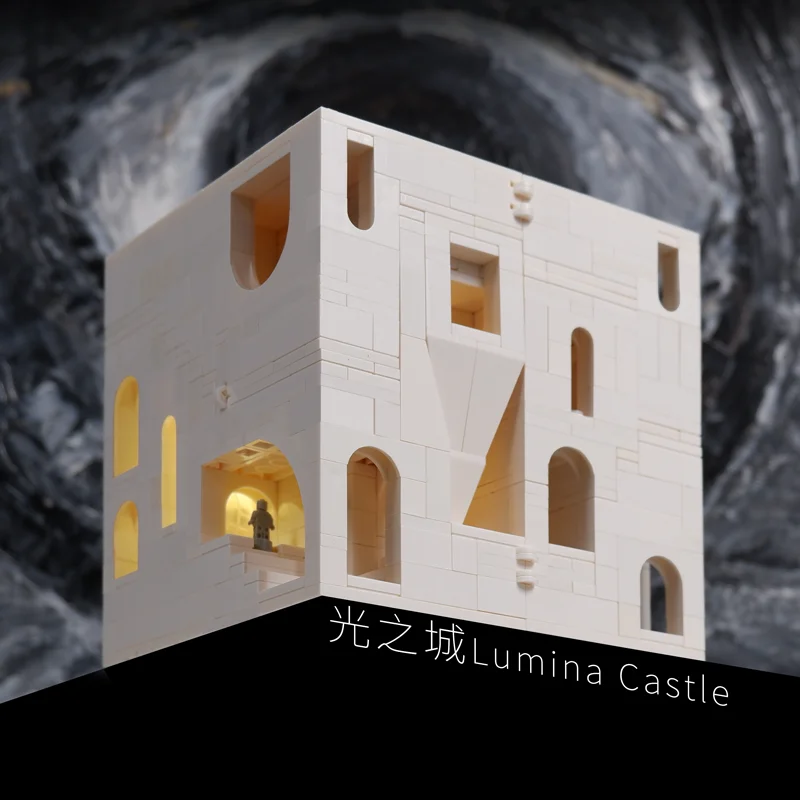 

Castle Building Block Transformation Series, сборка строительного блока из мелких частиц, открывающаяся и снимающая стресс игрушка в подарок