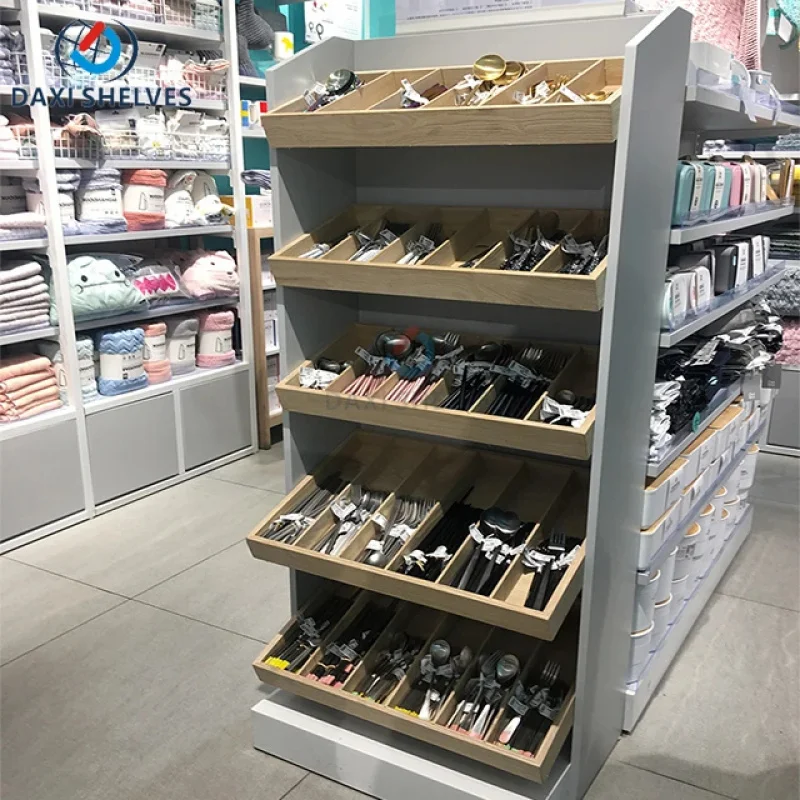 

Customize.Snack Display Rack Rack Gondola Shelving Double Side Convenience Store Display Shelf
