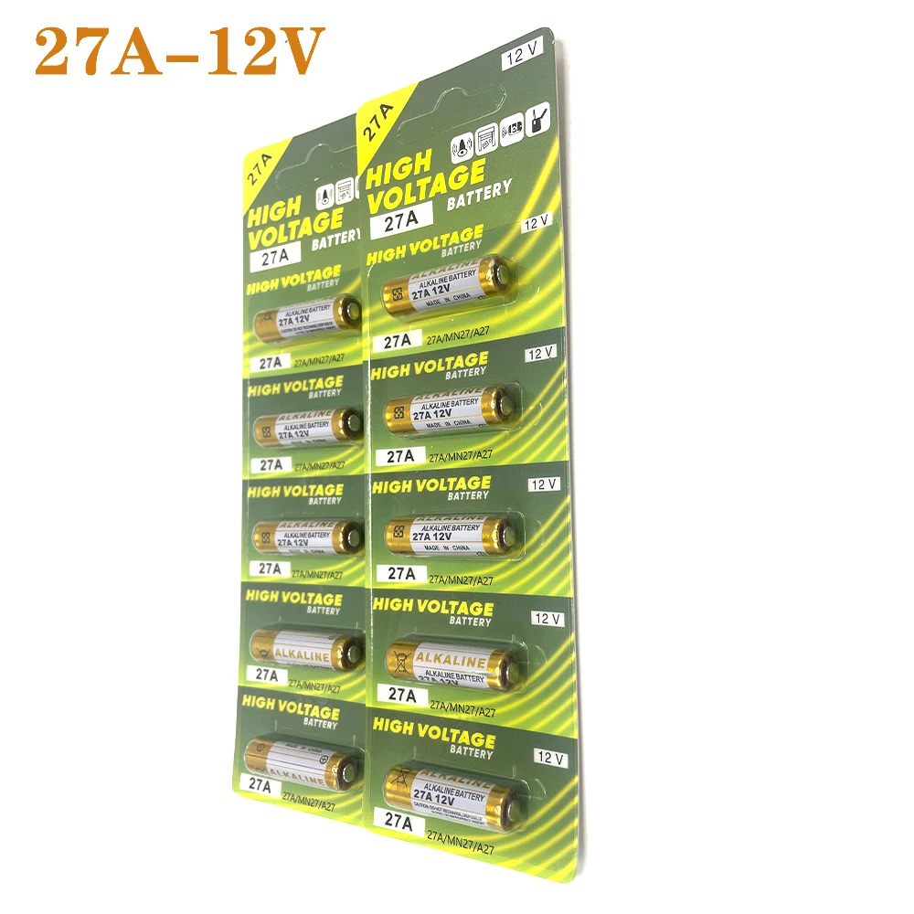 10 шт., 12 В, щелочная батарея A27 27A V27GA ALK27A A27BP K27A, сухая батарея G27A MN27 MS27 L828, игрушка, дверной звонок, пульт дистанционного управления 10 шт., 12 В, щелочная батарея A27 27A V27GA ALK27A A27BP K27A, сухая батарея G27A MN27 MS27 L828, игрушка, дверной звонок, пульт дистанционного управления