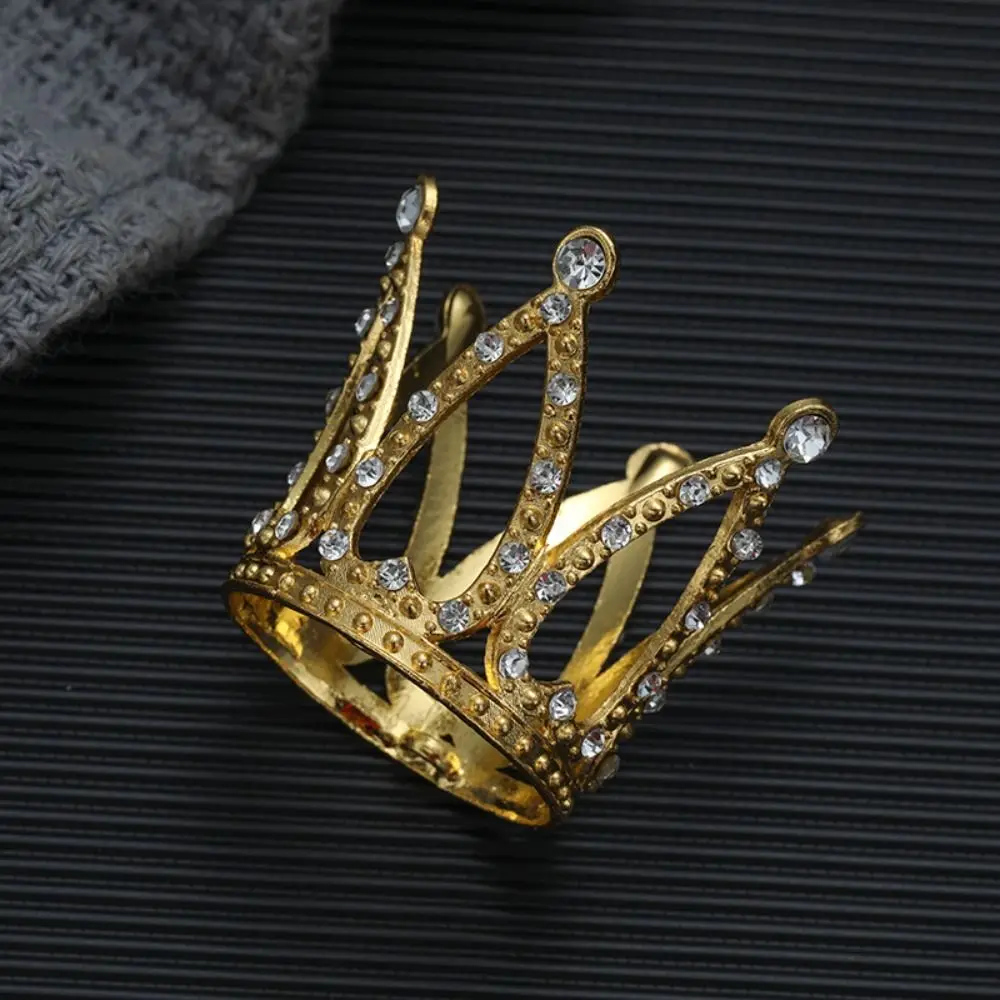 

Metal Mini Crown Cake Topper Romantic Cute Crystal Rhinestone Tiara Heart DIY Cake Decoration Birthday Party Gifts