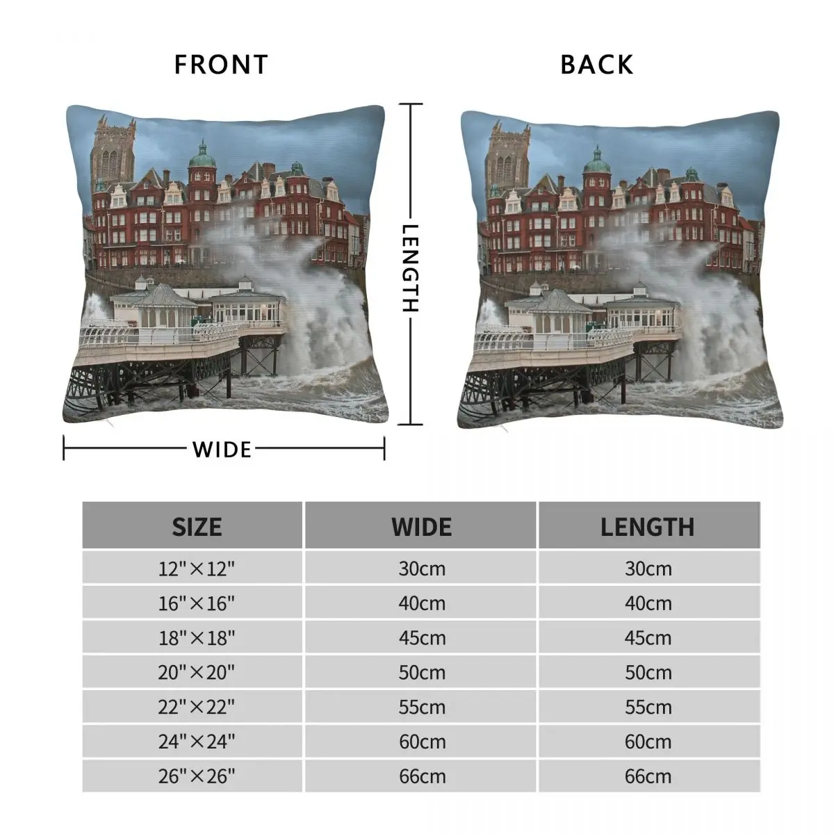 Cromer Pier Norfolk Storm Pillowcase Polyester Linen Velvet Creative Zip Decorative Throw Pillow Case Home Cushion Cover 18