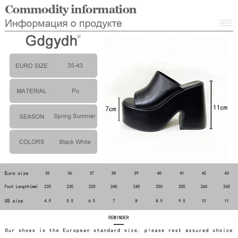 Gdgydh Summer Womens Sandals Platform Wedge Heel Slip On Slingback Black Wthie Heeled Sandals Mules Peep Toe Breathable Big Size