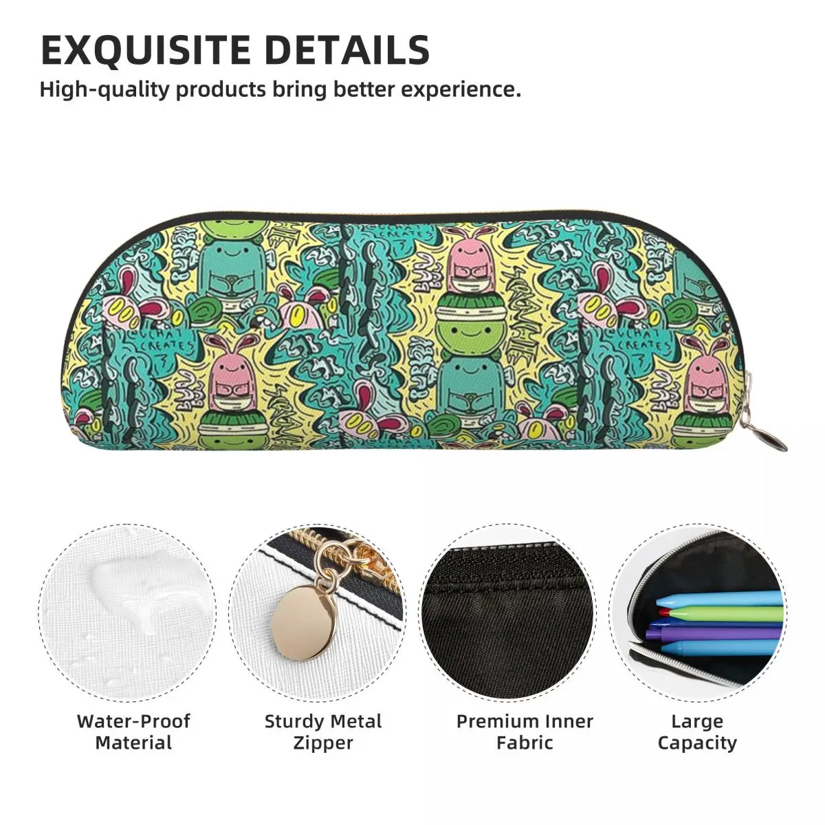 Zhc Zack مقلمة حامل قلم تخزين لوازم القرطاسية سعة كبيرة صندوق القلم حقيبة أقلام رصاص لهدايا صبي فتاة