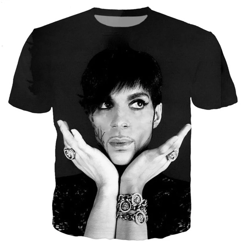 Summer Design T Shirt Men/women Hip Hop Singer Prince Rogers Nelson 3D Printed Oversized T-shirts Harajuku Style Streetwear Tops