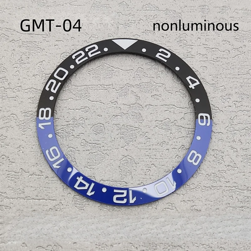 38mm Sloped Pepsi Sprite GMT Ceramic Bezel Insert for Seiko Mod Mens Watch Replace Watch Bezel Inserts