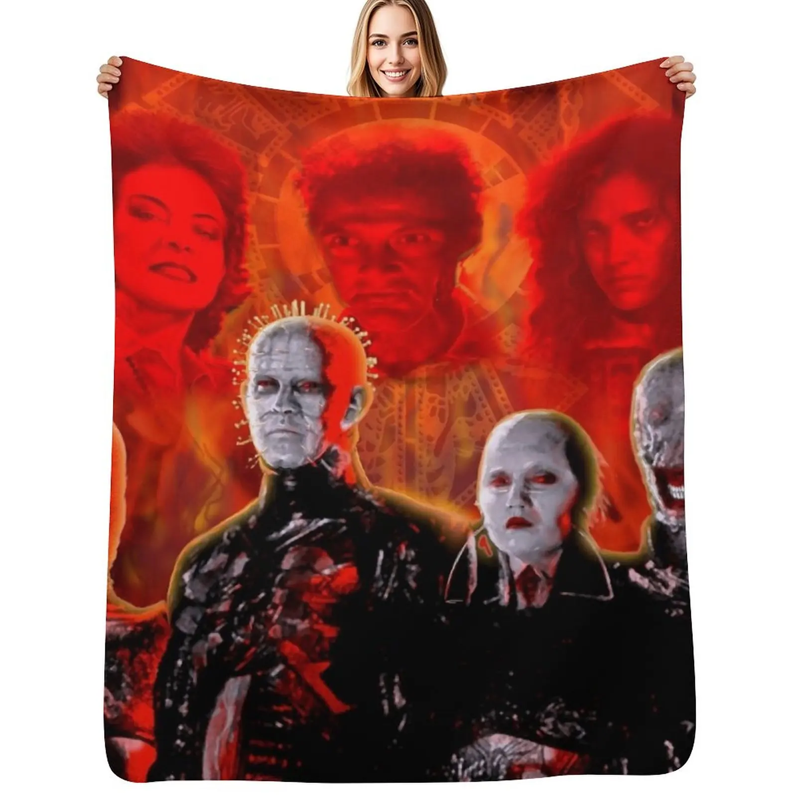 

Hellraiser Cenobites Throw Blanket All Weather Soft Throw Blanket for Sofa