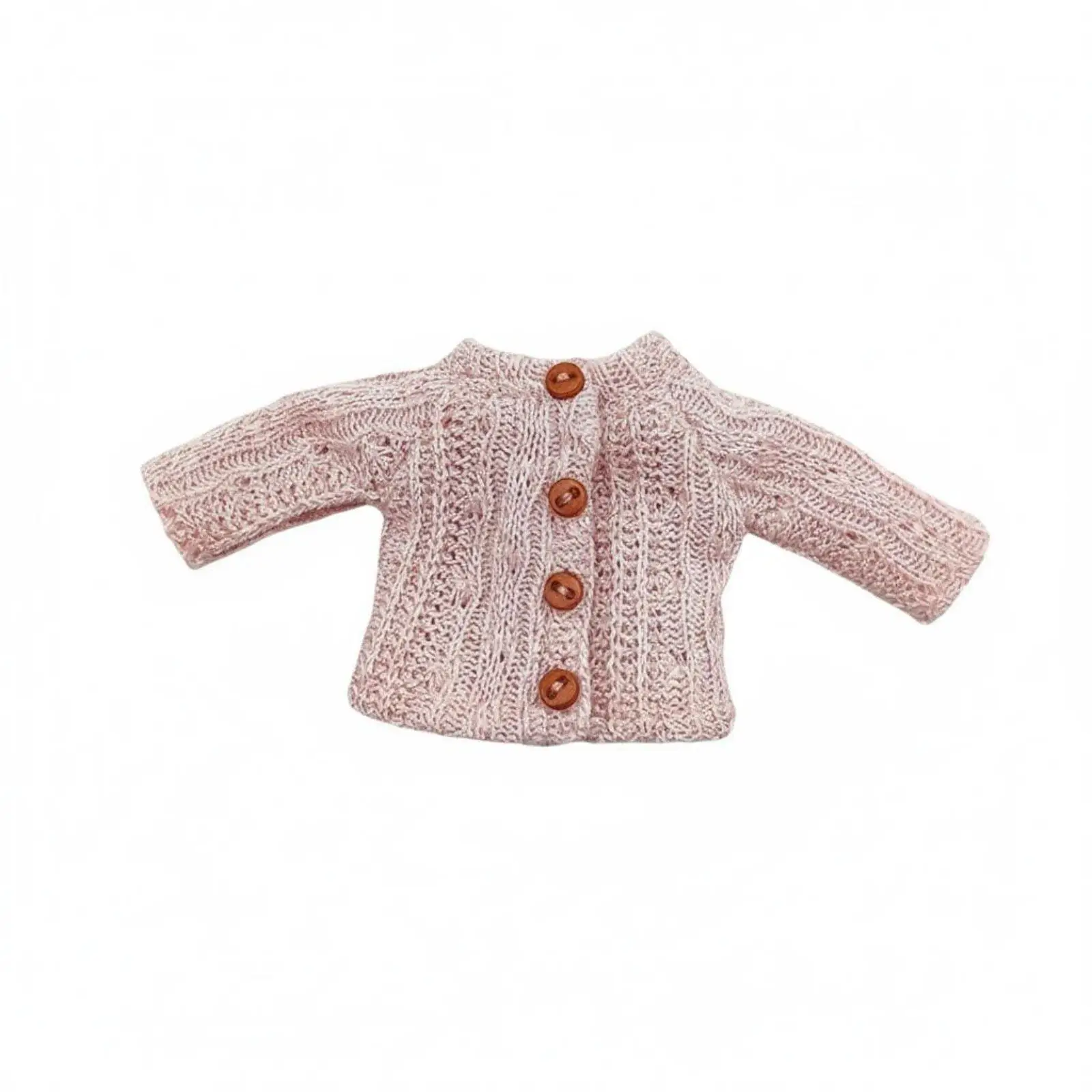 1/12 Miniature Doll Sweater Soft Knitted Doll Cardigan Button Closure Miniature Sweater for Hobbyists