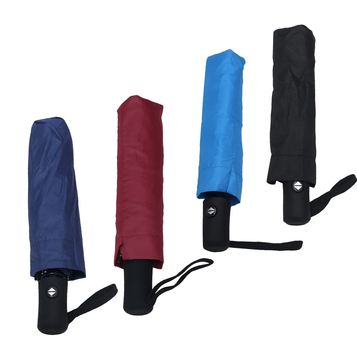 

Portable Lightweight 8-Ribs Automatic Umbrella Navy -Fold Sun Rain Protection Sturdy Durable Travel Accessory