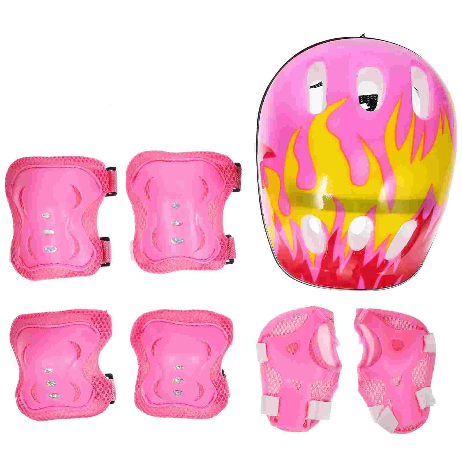 7pcs Kids Anti fall Protective Gear Set Star Elbow Knee Hand Pads Lightweight Comfortable Roller Skating Sports