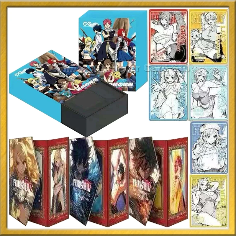 Fairy Tail Card Anime Lucy ACG TCG Fold Flower Window Poster Booster Box Rainbow Gifts Playing Collection Cards Hobbies Gift