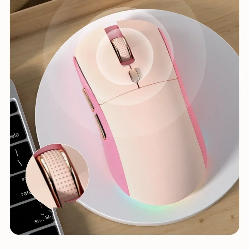 Rechargeable USB 2.4G Wireless Bluetooth RGB Light Gaming Mouse Desktop PC Computers Notebook Laptop Mice Mause Gamer Cute