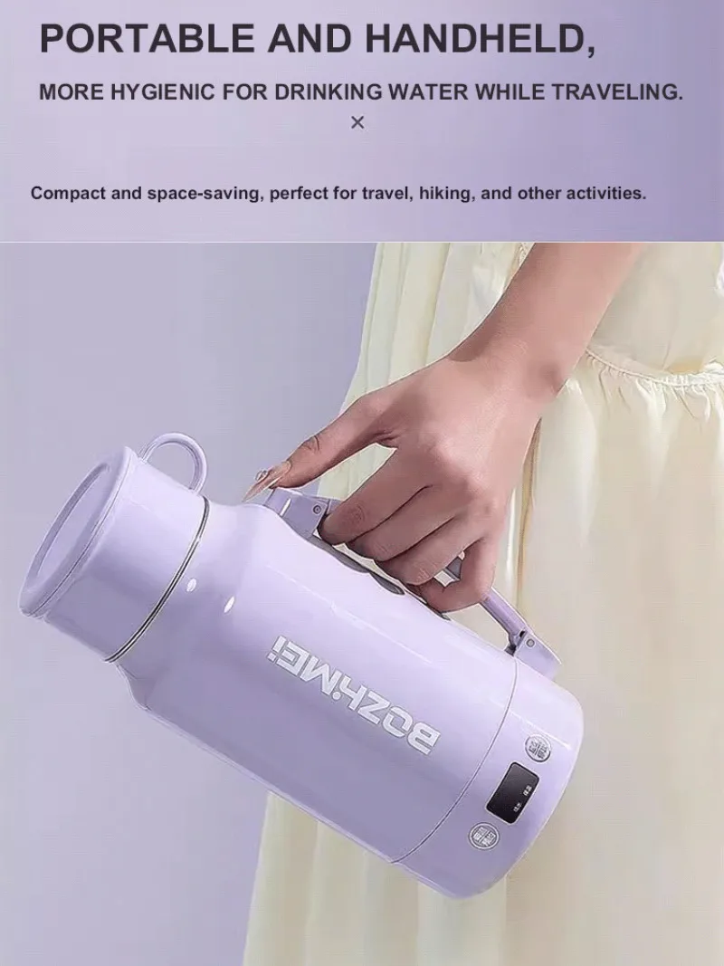 Portable electric water cup Keeps warm and cold 1.2L capacity 5 minutes boiling Seven temperature settings multi-purpose cup