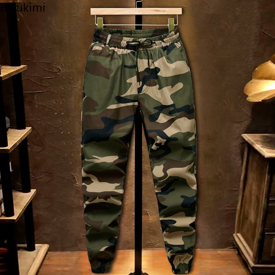 

Новые мужские камуфляжные свободные повседневные брюки в стиле ретро, американские уличные устойчивые рабочие брюки с несколькими карманами, мужские брюки-карго, всесезонные