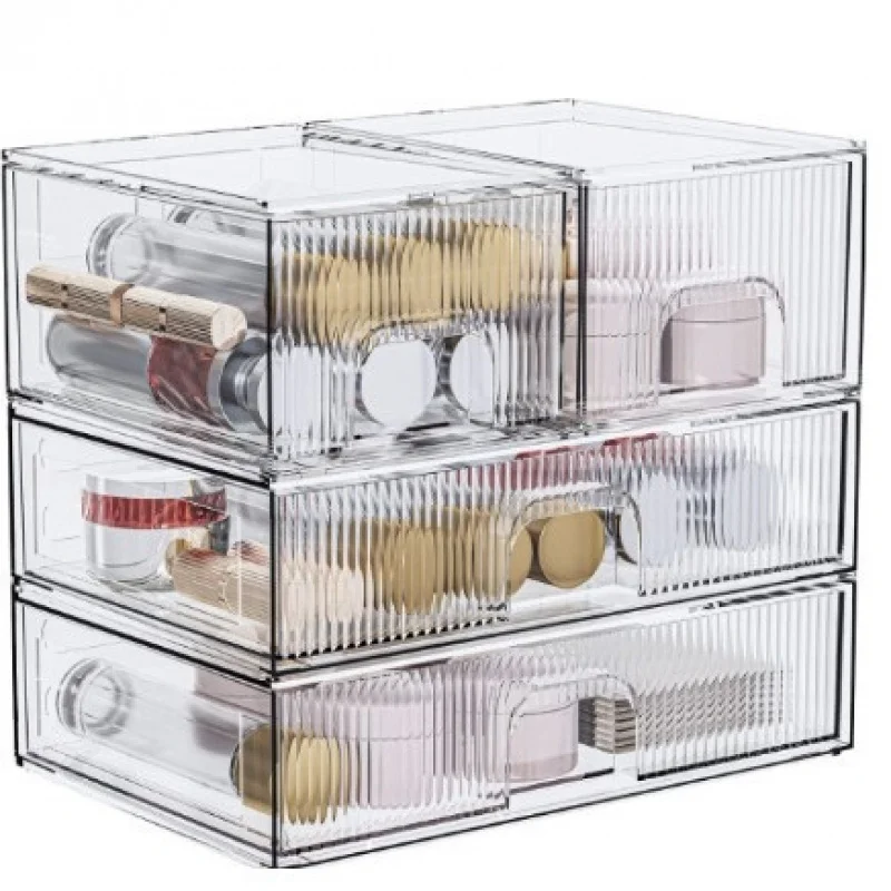 

Acrylic Cosmetic Storage Box, Drawer Type Clear Lipstick Holder, Vanity Desktop Luxury Organizer
