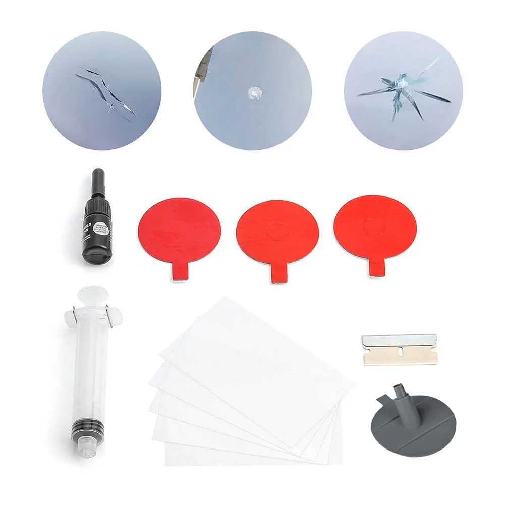 Window Glass Scratch Repair Kit Windshield Cracked Repair Set Windscreen Window Repair Set Car Repair Care Tools