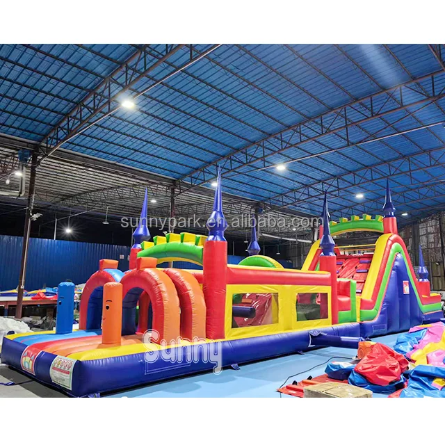 Kids Business Combination Jumping Castle Bounce House Handicap Race Kids Sports Activity Inflatable Handicap Race For Sale