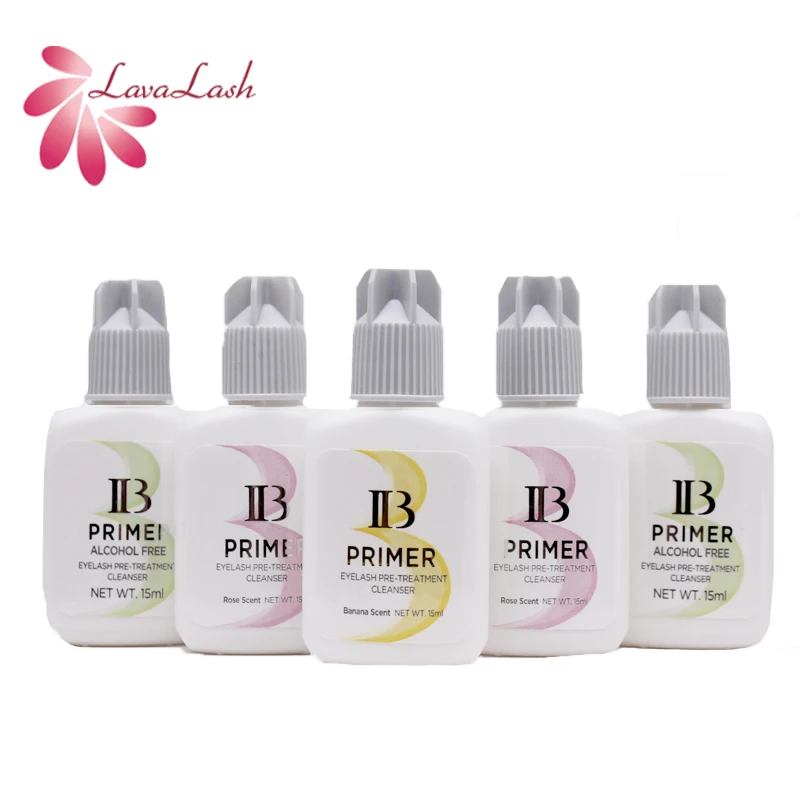 10 bouteilles d'apprêt IB pour Extensions de cils, Application de colle, sans alcool, banane Rose, Agent de fixation, 15ml