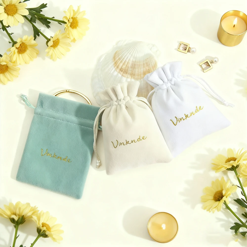 

Ювелирные изделия с логотипом на заказ, бархатная сумка на шнурке, кольца, серьги, подарочная коробка, упаковочные сумки, шикарные свадебные сувениры, косметический органайзер для конфет