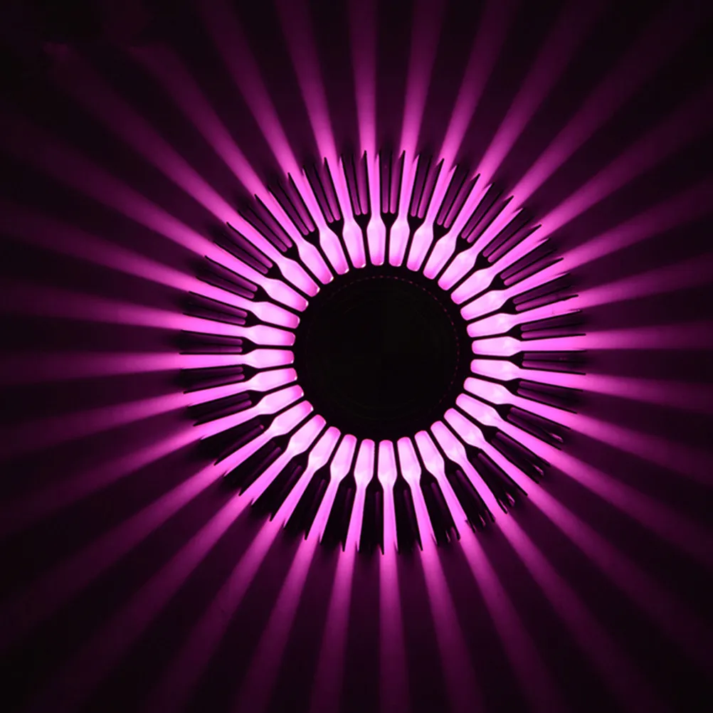 

Настенный светодиодный светильник 3W, алюминиевый, фиолетовый свет, для дома, офиса, веранды, декоративное настенное/потолочное освещение, яркий