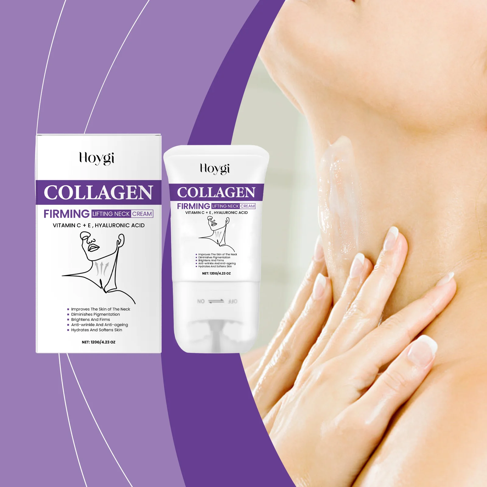 Roll-On Neck Firming Cream - Hydrating Nourishing Massage Lotion for Smooth, Lifted & Youthful Supple Neck Skin