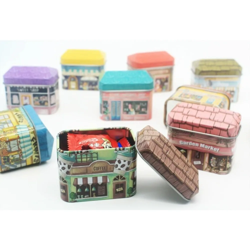 1/2/3pcs Mini Tin Metal Box Empty Jewelry Candy Storage Box Tinplate Dream House Container Small Storage Box Kids Gift