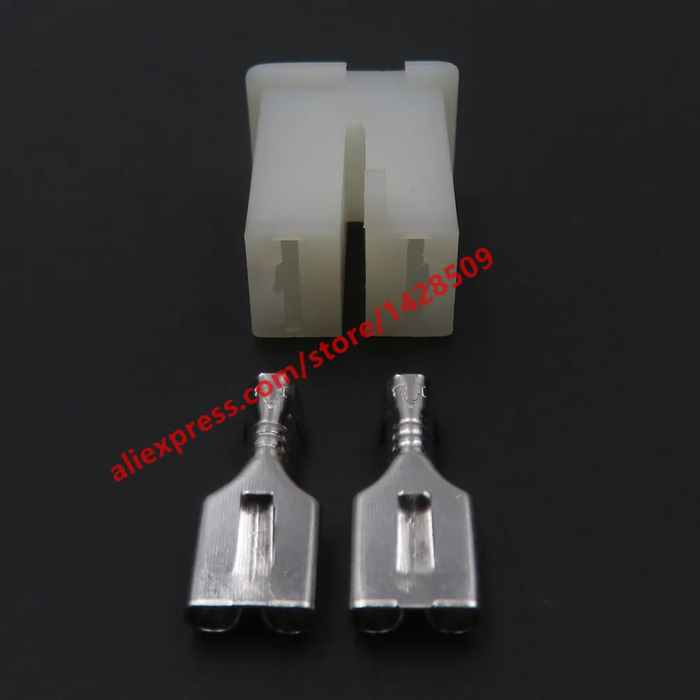 1 Sets 2 Pin Auto Connector Automotive Wire Harness Plug With Terminals Car Light Sockets