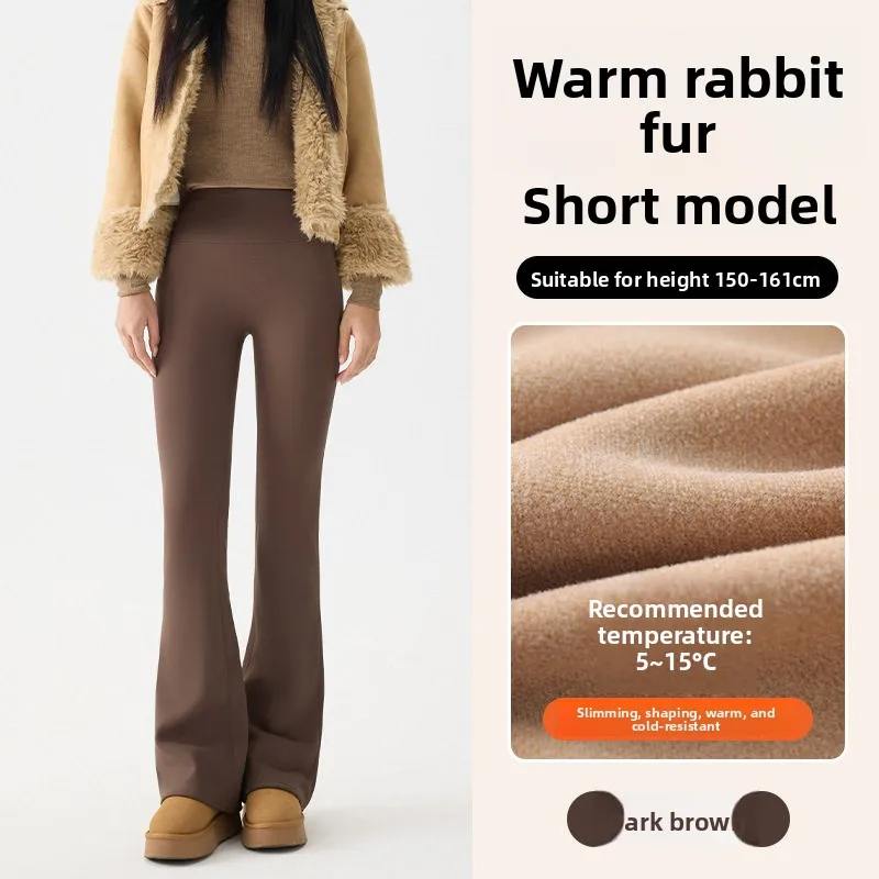 

Брюки-расклешены с высокой талией на подкладке, женские обтягивающие брюки для фитнеса и йоги, длинные брюки, теплые осенние брюки