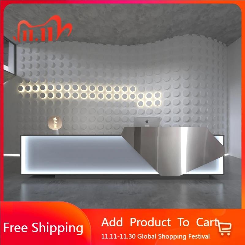 

Luxury Beauty Reception Desks Unique Wood Hotel Display European Desks Restaurant Company Mostrador De Tienda Lounge Furniture