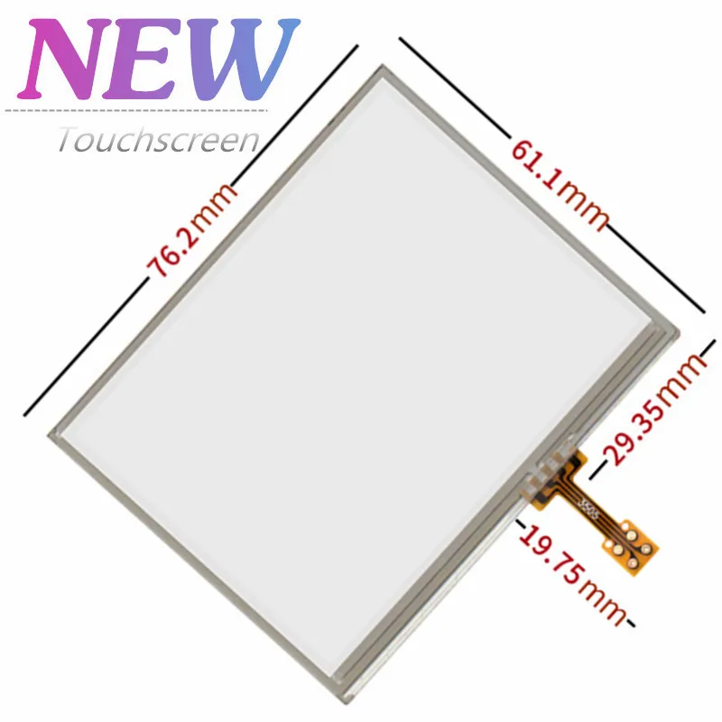 New 3.5''Inch TouchScreen 76.2mm*61.1mm 4 Wires Resistance Handwritten Touch Panel Screen Glass Digitizer Repair Free Shipping